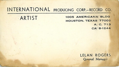 Lelan Rogers Business Card